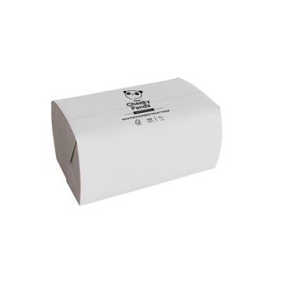 Toalettpapír, bambusz, hajtogatott, 2 rétegű, 150 lap, 11,5x19 cm, CHEEKY PANDA, fehér